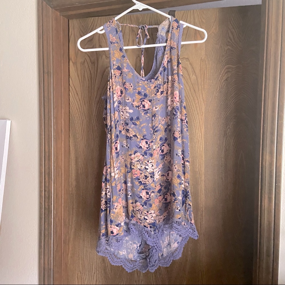 Purple Floral Romper - Xhilaration - Size L
